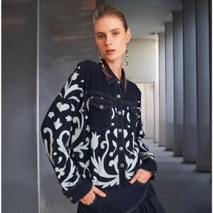 $495 New Happy Sheep Garden Knit Jacket - Cotton Cashmere - Small